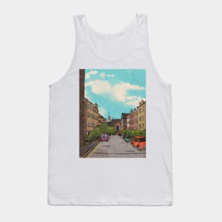 Edinburgh Downtown Retro Inspired Style Illustration Tank Top